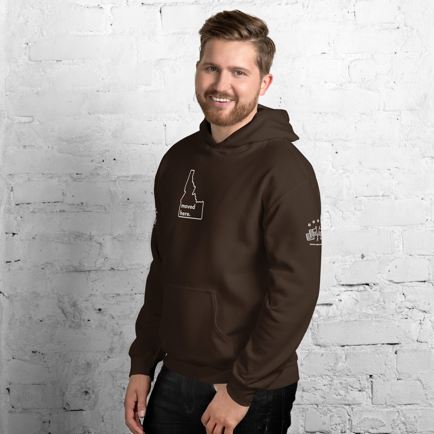 Dark Brown Idaho Unisex Hoodie