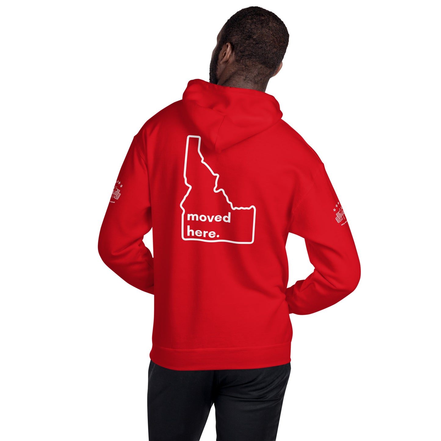 Red / White Logo Idaho Unisex Hoodie