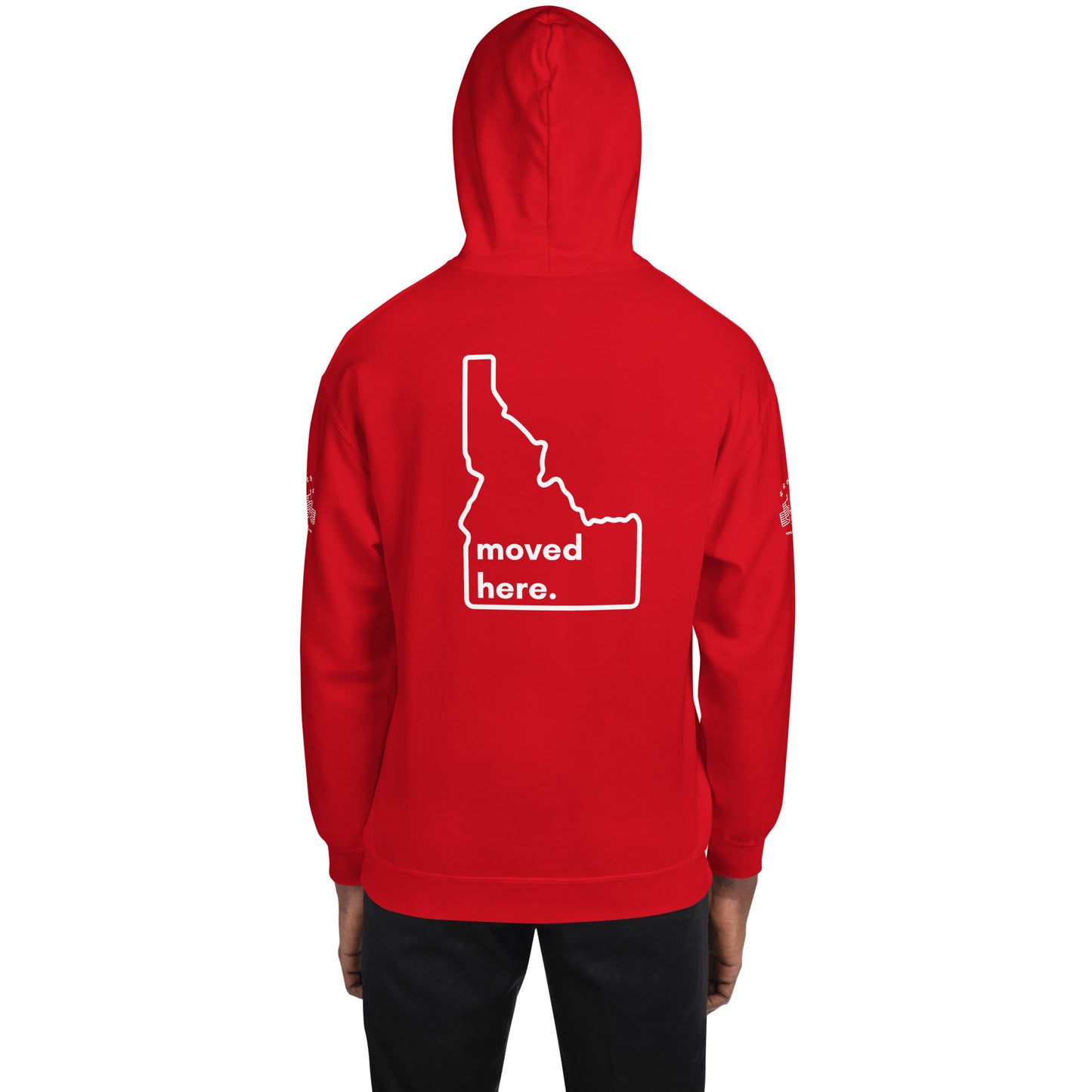 Red / White Logo Idaho Unisex Hoodie