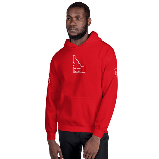Red / White Logo Idaho Unisex Hoodie