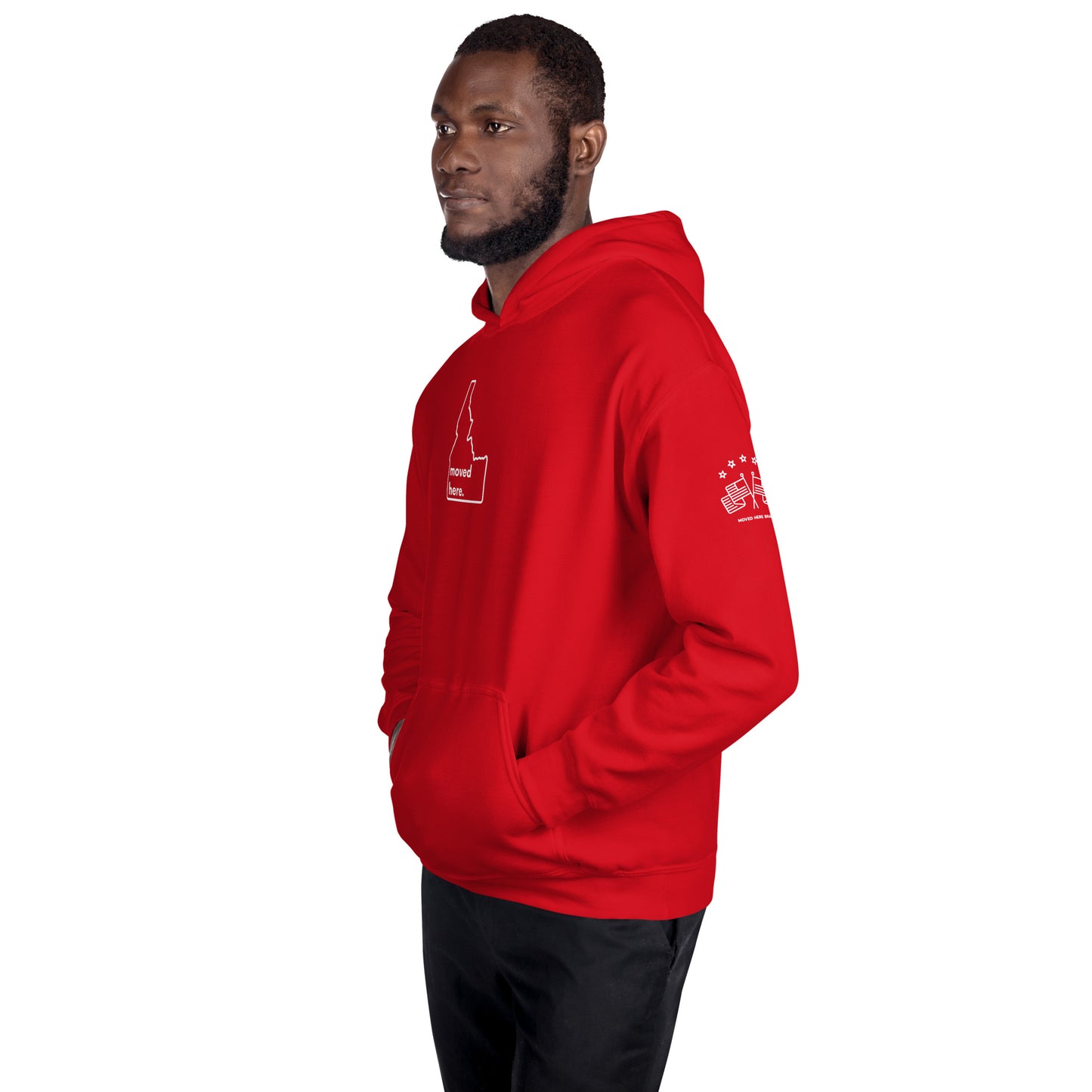 Red / White Logo Idaho Unisex Hoodie