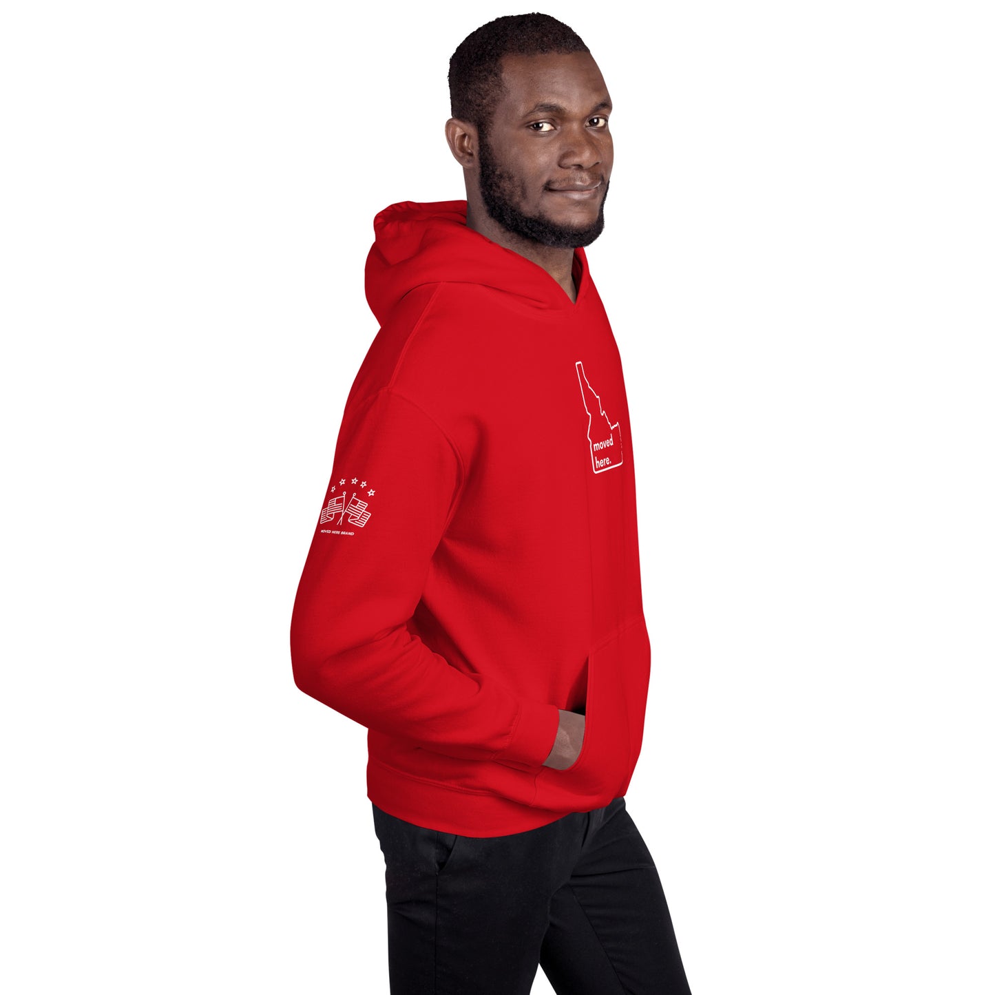 Red / White Logo Idaho Unisex Hoodie
