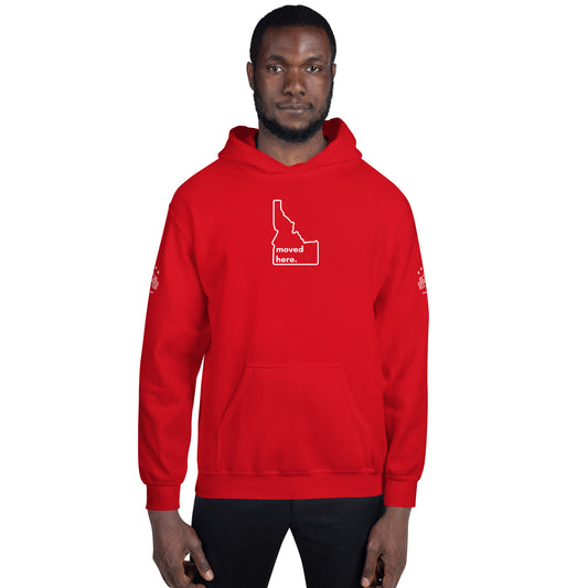 Red / White Logo Idaho Unisex Hoodie